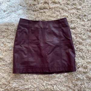 Free People Modern Femme Vegan Leather Mini Skirt
